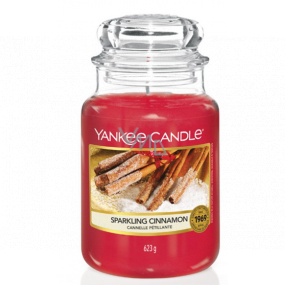 Yankee Candle Sparkling Cinnamon - Třpytivá skořice vonná svíčka Classic velká sklo 625 g Christmas 2020