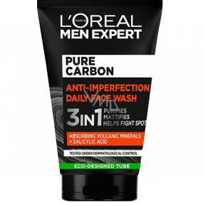 Loreal Paris Men Expert Pure Carbon Anti-imperfection 3v1 čistící pleťový gel 100 ml