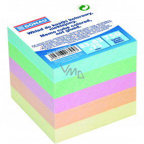 Donau Poznámkový papír náhradní, nelepený, mix barev 83 x 83 mm