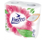 Linteo Care & Comfort toaletní papír bílý 150 útržků 2 vrstvý 17 m, 4 kusy