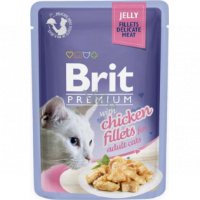 Brit Premium Filety s kuřecím masem v želé kompletní krmivo pro kočky kapsička 85 g