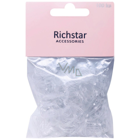 Richstar Accessories Gumičky do vlasů průhledné 100 kusů