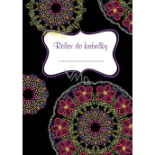 Ditipo Relax do kabelky Mandala růžová kreativní zápisník 16 listů, formát A6 15 x 10,5 cm