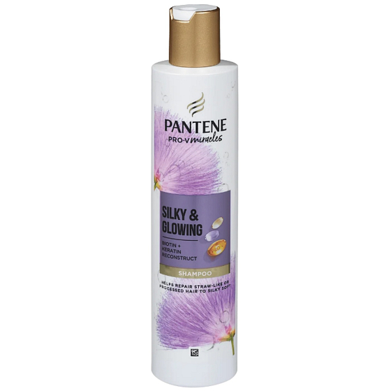 Pantene Pro-V Miracles Silky & Glowing šampon pro poškozené a suché vlasy 250 ml