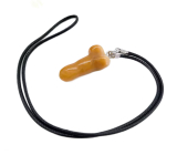 Avanturin oranžový Penis amulet pro plodnost, přívěsek přírodní kámen ručně broušený 3 cm, kámen štěstí a prosperity
