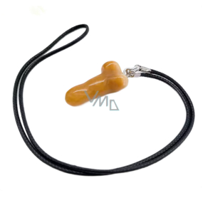 Avanturin oranžový Penis amulet pro plodnost, přívěsek přírodní kámen ručně broušený 3 cm, kámen štěstí a prosperity
