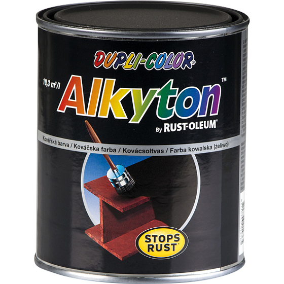 Dupli-Color Alkyton Kovářská barva na kov, černá, 750 ml