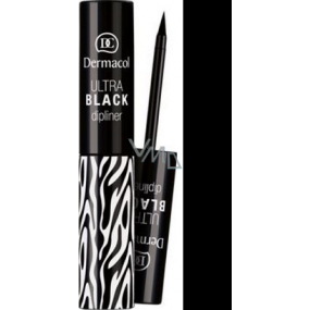Dermacol Black Sensation Ultra Black Dipliner tekutá oční linka černá 2,8 ml