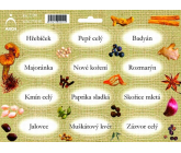 Arch Samolepky na kořenky Juta barvotisk Hřebíček - základní druhy koření