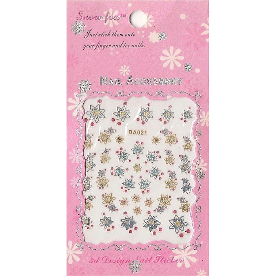 Nail Accessory 3D nálepky na nehty 1 aršík 10100 DA021