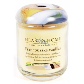 Heart & Home Francouzská vanilka Sojová vonná svíčka střední hoří až 30 hodin 110 g