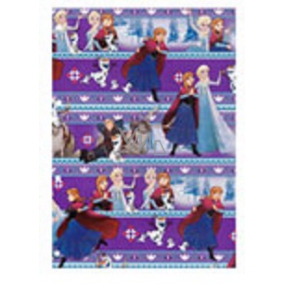 Ditipo Dárkový balicí papír 70 x 200 cm Vánoční Disney Ledové království fialový
