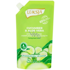 Luksja Essence Okurka a Aloe Vera tekuté mýdlo náhradní náplň 400 ml