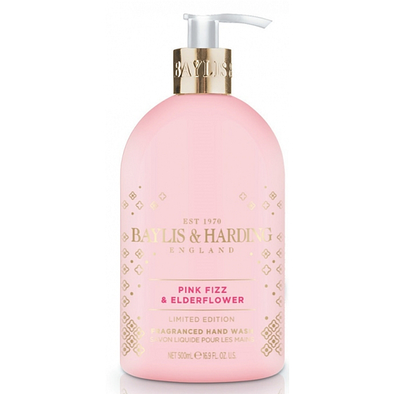 Baylis & Harding Růžové šumění a Lipový květ tekuté mýdlo na ruce dávkovač 500 ml