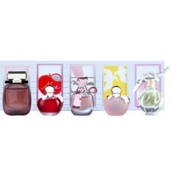 Nina Ricci L Extase EdP, + Nina EdT + Mademoiselle Ricci EdP + L Air du Temps EdT + Nina L eau EdT, 5 x 4 ml, dárková sada pro ženy