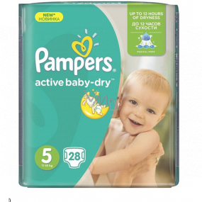 Pampers Active Baby Dry 5 Junior 11-18 kg jednorázové plenky 28 kusů