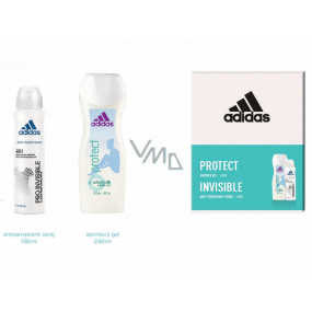 Adidas Pro Invisible antiperspirant deodorant sprej pro ženy 150 ml + sprchový gel 250 ml, kosmetická sada