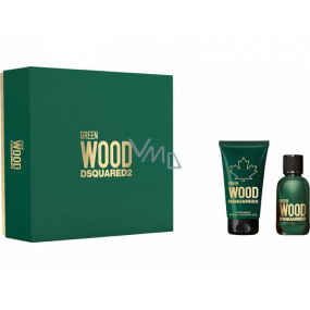 Dsquared2 Green Wood toaletní voda pro muže 30 ml + sprchový gel 50 ml, dárková sada