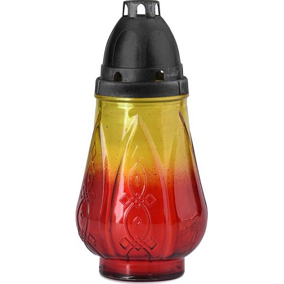 Bolsius Lampa skleněná Žluto-červená 22 cm 58 hodin 180 g