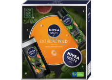 Nivea Men Extreme Wild Fresh Green sprchový gel 250 ml + Extreme Wild Cedarwood & Fresh Grapefruit antiperspirant deodorant sprej 150 ml + Creme krém 30 ml, kosmetická sada pro muže