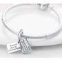 Charm Sterlingové stříbro 925 Harry Potter - Dopis o přijetí do Bradavic, 2v1 přívěsek na náramek