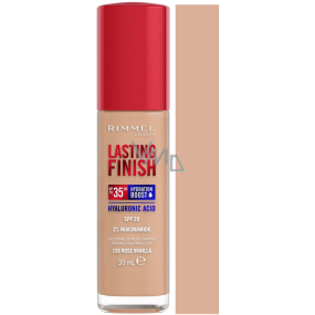 Rimmel Lasting Finish Hyaluronic Acid dlouhotrvající hydratační make-up 150 Rose Vanilla 30 ml