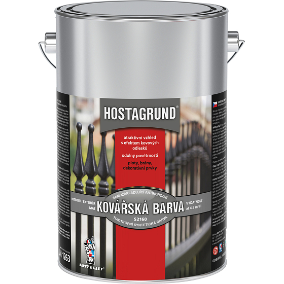 HOSTAGRUND kovářská barva S2160K, 0950 kovářská čerň, 4 l