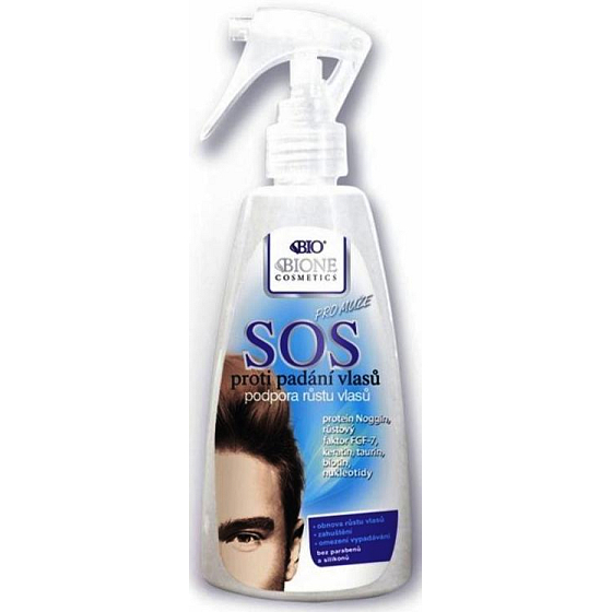 Bione Cosmetics SOS proti padání vlasů a na podporu růstu vlasů pro muže 200 ml rozprašovač