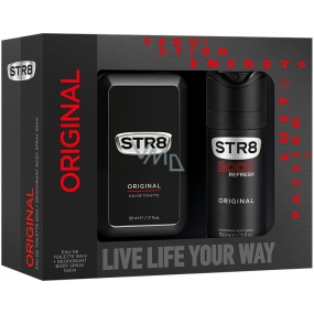 Str8 Original toaletní voda 50 ml + deodorant sprej 150 ml, dárková sada