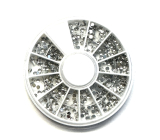 Nail Accessory Ozdoby na nehty kamínky stříbrné 439