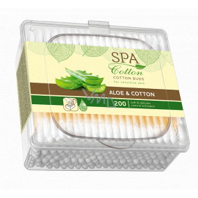 Spa Cotton Aloe Vera a Bavlna vatové tyčinky Click System 200 kusů