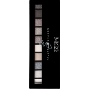 Gabriella Salvete Palette 10 Shades paleta očních stínů se zrcátkem a aplikátorem 03 Grey 12 g