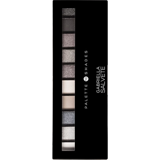 Gabriella Salvete Palette 10 Shades paleta očních stínů se zrcátkem a aplikátorem 03 Grey 12 g