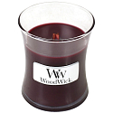WoodWick Black Cherry - Černá třešeň vonná svíčka s dřevěným knotem a víčkem sklo malá 85 g