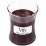 WoodWick Black Cherry - Černá třešeň vonná svíčka s dřevěným knotem a víčkem sklo malá 85 g