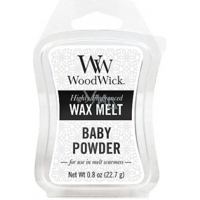 WoodWick Baby Powder - Dětský pudr vonný vosk do aromalampy 22.7 g