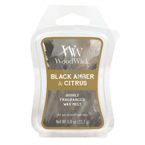 WoodWick Black Amber & Citrus - Černá ambra a citrus Artisan vonný vosk do aromalampy 22.7 g