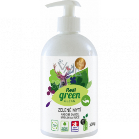 Real Green Clean 3v1 mycí prostředek na nádobí, ruce, ovoce a zeleninu dávkovač 500 ml