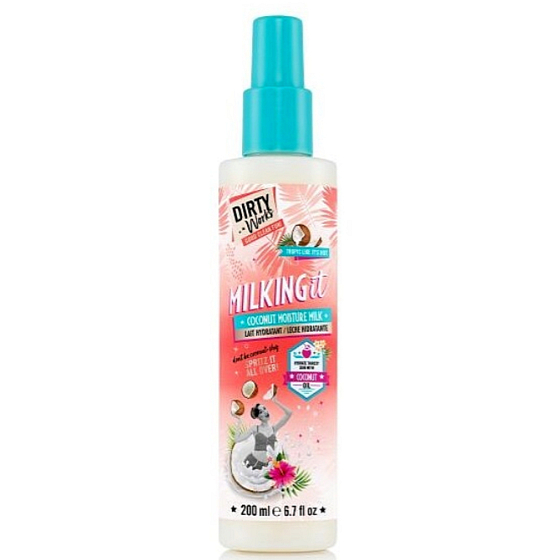 Dirty Works Milking It vyživující tělové mléko ve spreji s vůní kokosu 200 ml