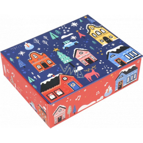 Albi Hrací krabička na peníze Zasněžené domky 11 x 9 x 3,5 cm