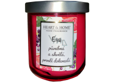 Heart & Home Svěží grep a černý rybíz sójová vonná svíčka se jménem Eva 110 g