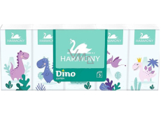Harmony Kids Dino papírové kapesníky 3vrstvé 10 x 10 kusů