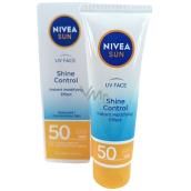 Nivea Sun UV Face Shine Control OF 50 zmatňující krém na opalování pro normální až smíšenou pleť 50 ml