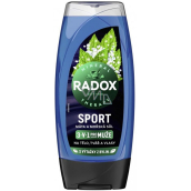 Radox Men 3v1 Sport Máta a mořská sůl sprchový gel pro muže 225 ml