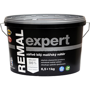REMAL Expert zářivě bílá malířská barva na zeď, 6,5+1 kg REMAL Expert zářivě bílá malířská barva na zeď, 6,5+1 kg