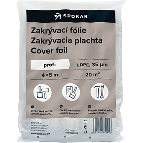 Spokar Profi zakrývací folie, 35 µ, 20 m², 4 × 5 m