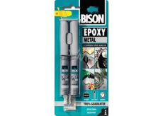 Bison Epoxy Metal dvousložkové epoxidové lepidlo s kovovým zabarvením 24 ml