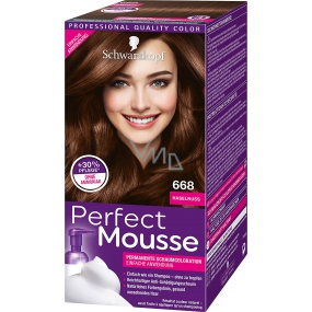 Schwarzkopf Perfect Mousse Permanent Foam Color barva na vlasy 668 Oříšek