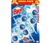 Bref Power Aktiv 4 Formula Ocean Breeze WC blok pro hygienickou čistotu a svěžest Vaší toalety, zbarvuje vodu 3 x 50 g, megapack