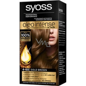 Syoss Oleo Intense Color barva na vlasy bez amoniaku 4-60 Zlatohnědý